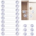 Miniatyrbilde 1 av 5: Barnesikring Dørstopper - 12 Transparente Blokker for Skap- og Vindusbeskyttelse (9+3 Stykker)