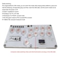 Miniatyrbilde 3 av 11: Slitesterk Mekanisk Knapp Spillkontroll Fight Stick Passer for PC Arcade Tastatur Transparent grå