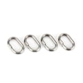 Miniatyrbilde 2 av 5: 100 stk rustfritt stål ovale delte ringer Svingbar Snap fiskeutstyrskontakt (9x15mm)