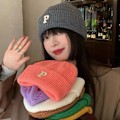 Miniatyrbillede 4 af 5: Brev Vinterhue Strikhue til kvinder Unisex cap Mode C Khaki