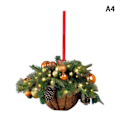 Pikkukuva 1 / 8: Trä jul blomma korg formad dekoration Xmas Tree Pend A4 onesize A4 onesize
