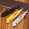 Miniatyrbilde 9 av 10: Barberkniv / Shavette i Rustfritt Stål - Skjegg & Øyenbryn Svart