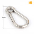 Miniatyrbilde 1 av 5: M4 M5 M6 M7 M8 Karabinhake i rustfritt stål Karbinkrok med M8X80mm