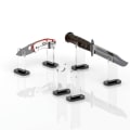 Miniatyrbillede 2 af 5: Akryl Display Stativ Knive Holder ter Display Holder Collecti Klar