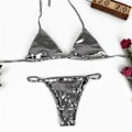 Pikkukuva 5 / 5: 2022 Micro String Guld Silver Uimapuvut Naiset Push-up Bikini Seksikäs Luksus Uimapuvut Nainen Brasilialainen Uimapuvut Bikinit Kulta L