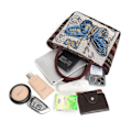 Miniatyrbillede 5 af 8: Broderede Ugle Trykte Håndtasker Dame Stor Kapacitet S G G G G
