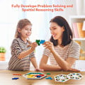 Miniatyrbild 5 av 5: Hexagon pussel i trä för vuxna barn - Formmönsterblock Tangram Brain Teaser Toy Geometri Game Montessori för alla åldrar
