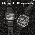 Miniatyrbild 2 av 8: Digital Sports Luminous Chronograph för män Vattentät Slim Elect Black one size Black one size