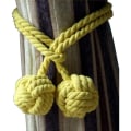 Miniatyrbillede 1 af 2: Sort fristelse Et par Gardinbindere Gardinbindere, Gul gul