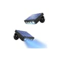 2-pack Utomhus Solcellsdriven Spotlight med Rörelsesensor, 360° Vattentät, Vitt Ljus 6000K för Trädgård
