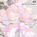 Pikkukuva 8 / 8: 1 pussi Shell Fish Scale Paljetti Eye Face Stickers Makeup Rhinest A8 onesize A8 onesize