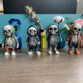 Miniatyrbild 5 av 7: Coola skelettfigurer Halloween Skelettdocka Hartsprydnad B one size B one size