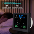 Miniatyrbild 3 av 8: 5-tums väggduschklocka Digital Timer Larm Temperatur Luftfuktighet Svart One Size Black One Size
