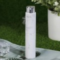 Miniatyrbilde 1 av 8: Bærbar påfyllbar parfyme sprayflaske Marmorering Tom Innhold Hvit & Sølv 10ml tom White & Silver 10ml empty