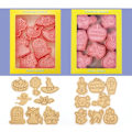 Miniatyrbillede 2 af 5: 16 stk Halloween kageform Pumpor Skull Pressable Kex Stämpler Form Cookie Prägling Kaka Dekoration Tool