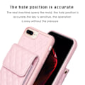 Pikkukuva 4 / 5: Bf22-tyyli iPhone 6 Plus / 6s Plus / 7 Plus / 8 Plus Kickstand Nahka + TPU-kotelo Korttitasku Kansi Vaaleanpunainen