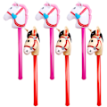 Miniatyrbild 1 av 6: 4 delar Uppblåsbar Häst Käpp Ballong Röd 3pcs Red 3pcs