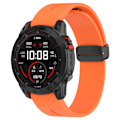 Miniatyrbild 5 av 11: Lämplig för Garmin Fenix7x klockarmband Fenix7 6 5 snabb frigöring magnetiskt fällbart spänne rem 22mm Army Green-Silver Button