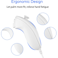 Miniatyrbilde 4 av 5: 2-pak Nunchuck-kontroller for Wii, Nunchuk Joystick Remote Game C