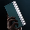 Miniatyrbillede 3 af 4: För Oppo Find X5 Pro Galvaniseret PU Etui Stativ Magnetisk Absorption Cover Gul