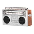 Pikkukuva 5 / 5: Nukkekotiradio 1:12 mittakaavassa Lapset simuloitu miniatyyri retro radiomalli Lelun lisävaruste Dekoraatio