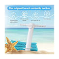 Miniatyrbillede 3 af 3: 5-snurrig strandparaplystativ med krokinsatser Spiralparaplyutrustning Paraply Ground Anchor Trav