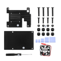 Pikkukuva 1 / 5: Alumiiniseoskuori Raspberry Pi 4 4B:lle Passiivinen jäähdytys Metallikuori Pi 4B:lle