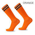 Miniatyrbillede 1 af 7: Fodboldstrømper til børn og voksne, knæhøje strømper, sportsfodboldstrømper orange orange EU 26-30