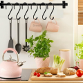 Miniatyrbilde 5 av 5: 10-pakke Store, Slitestærke S-kroge med Skridsikker Vinylbelægning, Stål Metal Sorte Gummibelagte Garderobe S-kroge