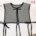 Miniatyrbillede 1 af 8: Kvinde Broderet Skulder Sjal Wrap Blomstrede Skjorte Krave N8 one size N8 one size