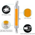 Miniatyrbillede 2 af 5: R7S LED-pære 78mm 10W Justerbar lineær lys til køkken, badeværelse, have, 2 stk