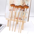 Miniatyrbilde 2 av 5: 5 stk vifteformede gouache maling penner nylon hår pensel trekk oransje 5stk