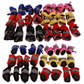 Miniatyrbillede 3 af 5: Vandtætte hundedækkener Anti-slip regnstøvler varme hvalpesokker Booties sko red Number 5