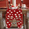 Miniatyrbillede 8 af 8: Jul Snefnug Linned Bordløber Dresser Skærfe Bord stil 1 One Size style 1 One Size