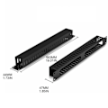 Miniatyrbillede 5 af 5: 19-tommer 1U-skabsstativ gennemgående 24-ports CAT6-patchpanel RJ45 netværkskabeladapter Keystone Jack Modulær distribution