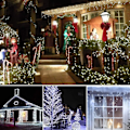 Miniatyrbilde 5 av 5: Dekorative utendørs bryllupshage innendørsbelysning LED eventyrtrærlys festlige trærlys juledekorasjon, fargerik, 20M 200 LED