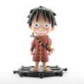 Miniatyrbild 4 av 5: 3 st One Piece Luffy Figur med halmhatt Mini Q-version Dockor Bil Tårta Dekoration Tecknad modell Leksak