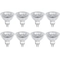 Miniatyrbillede 1 af 5: Halogenpære GU5.3 MR16 35W 12V varm hvid 2800K Dæmpbar, dækker 400 lumen 2-bens erstatningsstråle, 8 stk Cisea