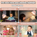 Miniatyrbillede 5 af 5: 1:a LED-skrivebordslampe til børn, læselampe med penneholder, dæmpbar, blå