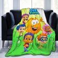 Miniatyrbillede 1 af 5: Bubble Guppy Ultra blød mikrofleece tæppe Hjemmeindretning Letvægt til sofa -q129 50x40in 125x100cm