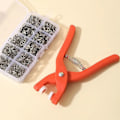 Miniatyrbilde 2 av 11: Metall Trykknapper Tangsett Festeverktøy Syknapper 100pcs