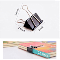 Miniatyrbillede 3 af 5: Ekstra store ringbindsklemmer 2 tommer (2-pak), store papirclips til kontorartikler, sort