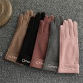 Miniatyrbilde 3 av 5: Varme vinterhansker for kvinner. Vindtette sykkelhansker Therml Touc Khaki one size Khaki one size