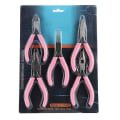 Pikkukuva 1 / 3: 5 kpl Mini Pink 4in metallitangot Set Kit Cutter Handwork Smycken Crafts Tool