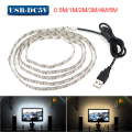 Miniatyrbild 1 av 5: 5V TV LED-bakgrundsbelysning USB LED-list Dekorationslampa Tejp TV-baksida Vit 3M White 3M