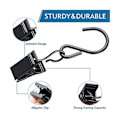 Miniatyrbild 5 av 5: Stringljusklämmor Hängkrokar: 100-pack Hängande ljusklämma Heavy Duty Metall String Party Light H