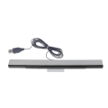 Miniatyrbilde 1 av 11: for Wii Sensor Bar Kablet Mottaker IR Signal Ray USB Plugg Fjernkontroll Erstatning Bevegelsessensor Bar Sølvgrå