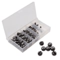 Pikkukuva 3 / 5: 100 kpl 2,0 mm-4,0 mm uraanipäällysteisiä urautettuja volframihelmiä setti 100PCS
