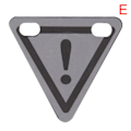 Pikkukuva 1 / 8: Pyörän heijastinkyltti logo Pyöräkolmio Tiny Reflector Cycli Gray E Gray E