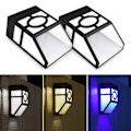 Miniatyrbillede 4 af 5: Solcelle Hegn Lys Udendørs Regnproof Sol Retro Væghængt Lampe 1:a Hvidt Lys